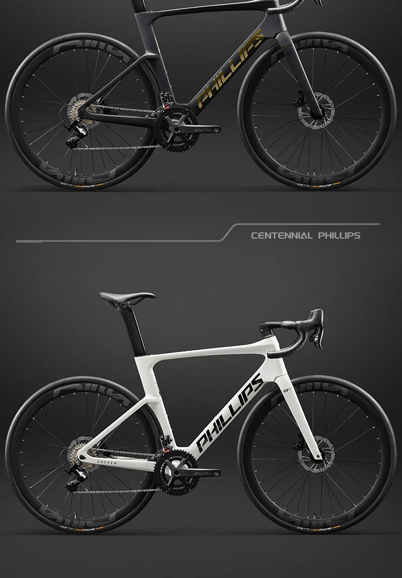 2025 New Ultra-Light Carbon Fiber Road Bike Fast Racing Bicycle with Hydraulic Disc Brakes 16/24-Speed Gear Shift Drop Handlebar