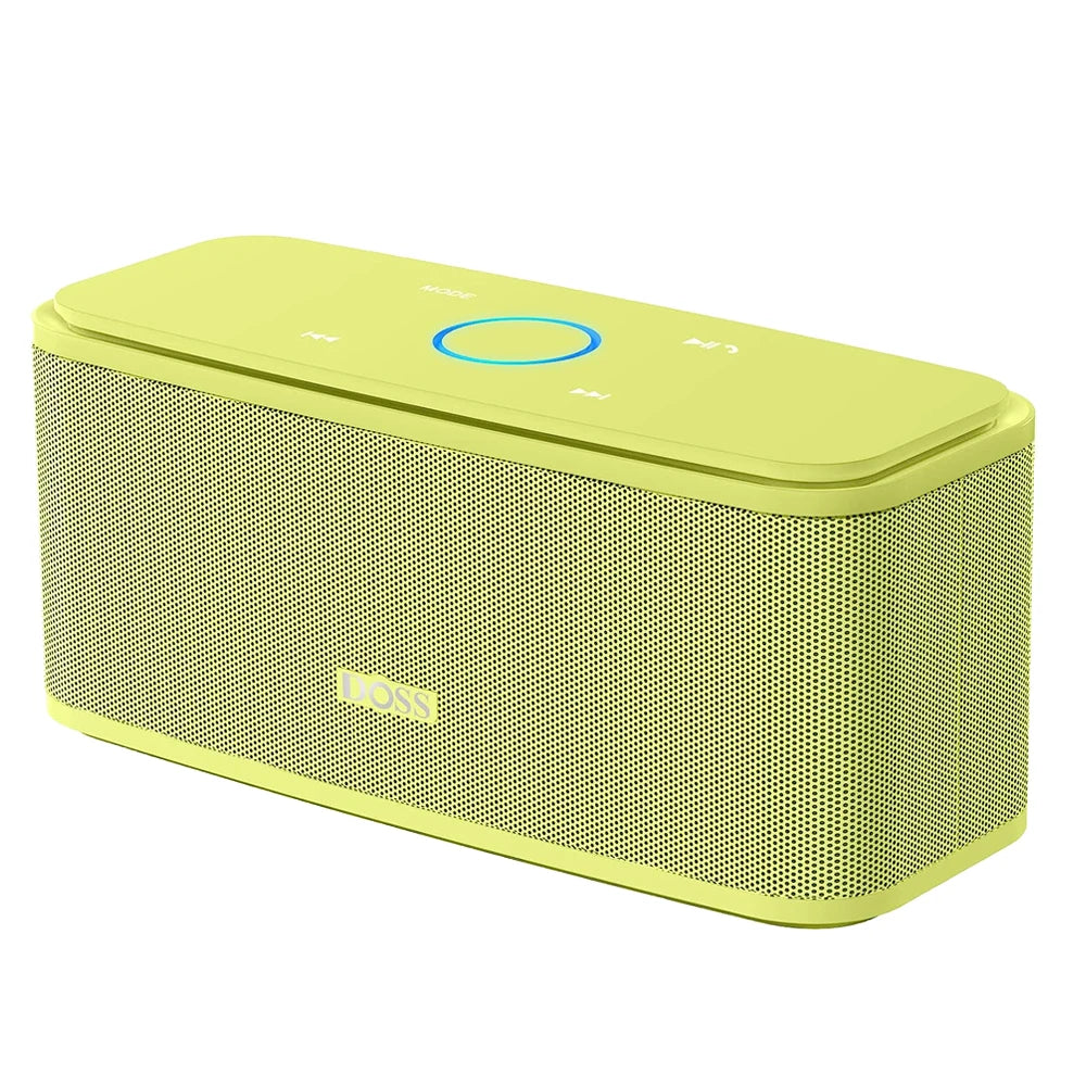 Enceinte Bluetooth sans fil DOSS SoundBox BT 5.0, contrôle tactile, boîte de son musicale portable, son stéréo 12 W, haut-parleurs étanches IPX5