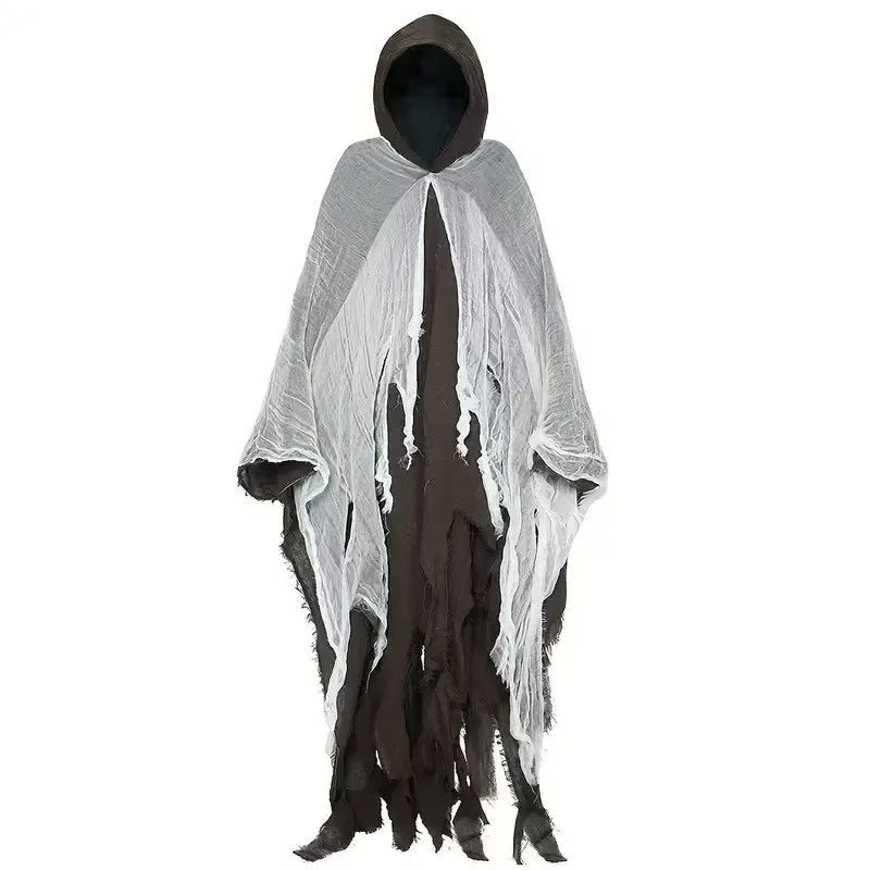 Halloween costume horror ghost clothes adult zombie cloak wizard robe wear secret room death dress up costume cloak