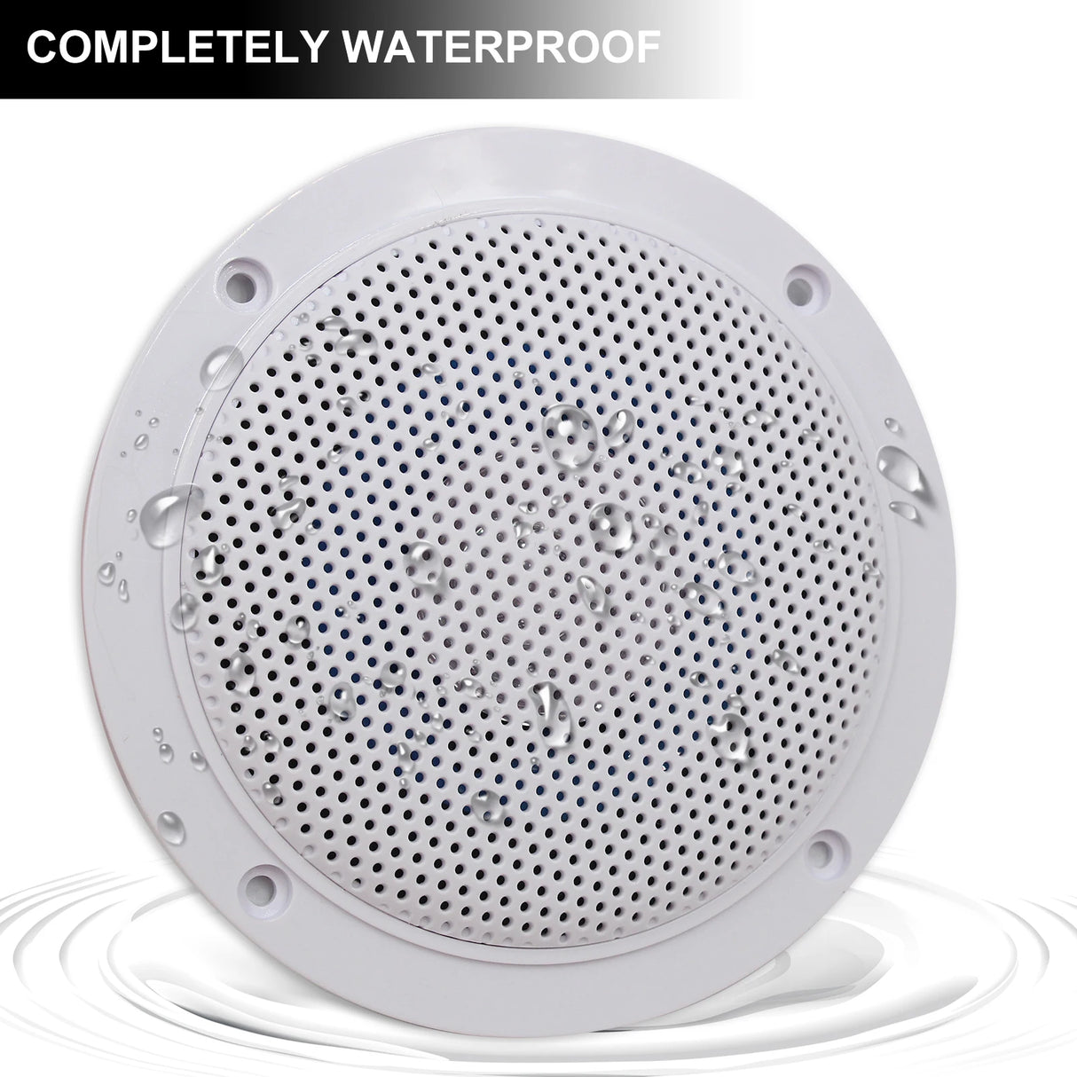 Herdio 2PCS 4 Inch Ceiling Bluetooth Speaker Kit Water Resistant 160W Marine Speakers For Bathroom Kitchen Home Outdoor Camper