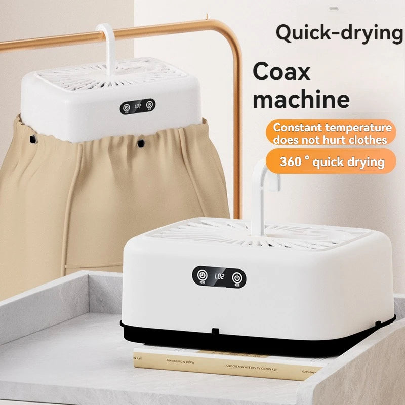 Mini sèche-linge portable pliable et électrique, intelligent, à séchage rapide et minuté, avec sac de séchage, compact et de voyage