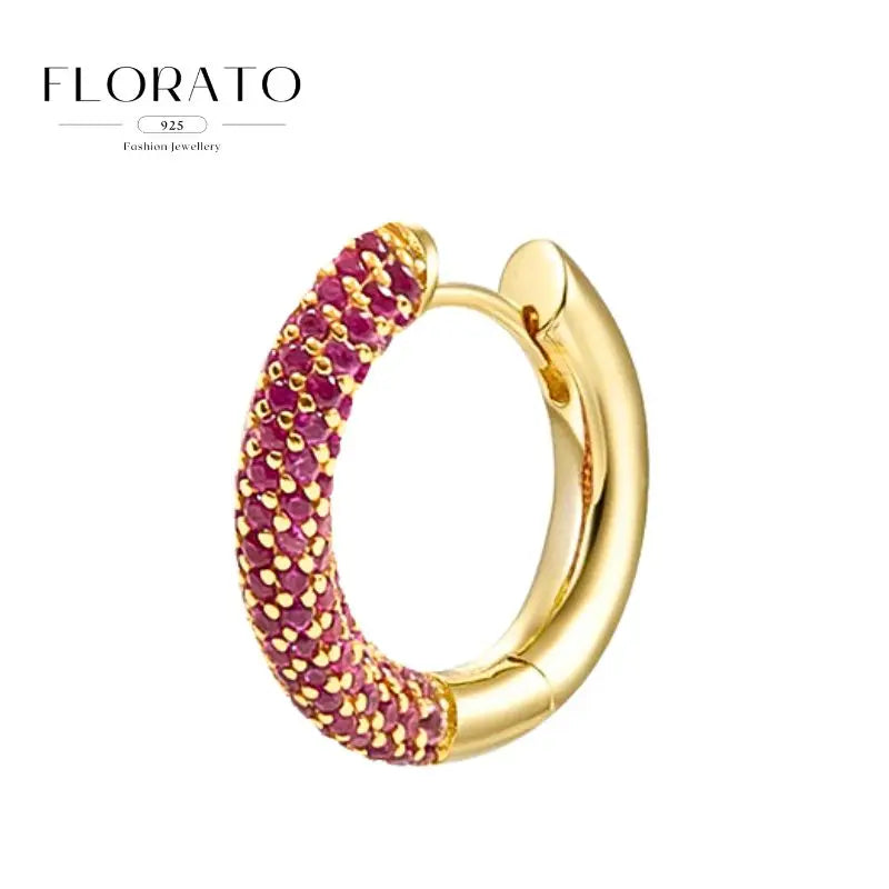 925 Sterling Silver Needle Micro-set Half Circle Zircon Hoop Ear Buckle Geometric Luxury Earrings Fashion Jewelry Gift Wholesale - Lootquake