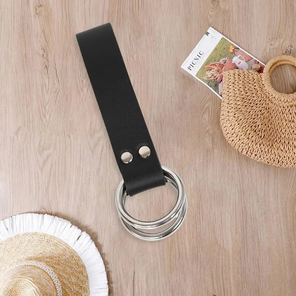 Skirt Hook Strap Medieval Belt Skirt Hikes Double Ring Faux Leather Loop Renaissance Accessory for Women's Long Dress Fixation - Lootquake