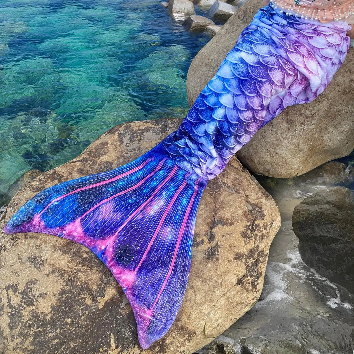 Mermaid Blanket Sleeping Bag Anti Kick Flannel Quilt Soft Fabric High Color Fastness Children Birthday Gift Fish Tail - Lootquake