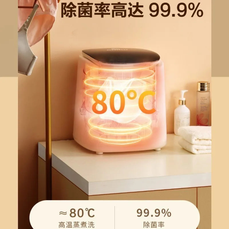 Mini machine à laver portable entièrement automatique, séchage domestique intégré pour sous-vêtements