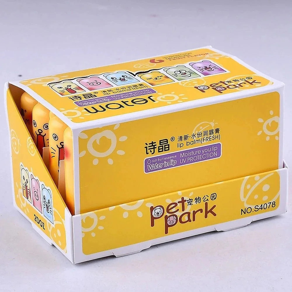 Lot de 24 baumes à lèvres hydratants, incolores, à saveur de fruits, à base de plantes naturelles, à base de fruits, embellissants, outils de maquillage