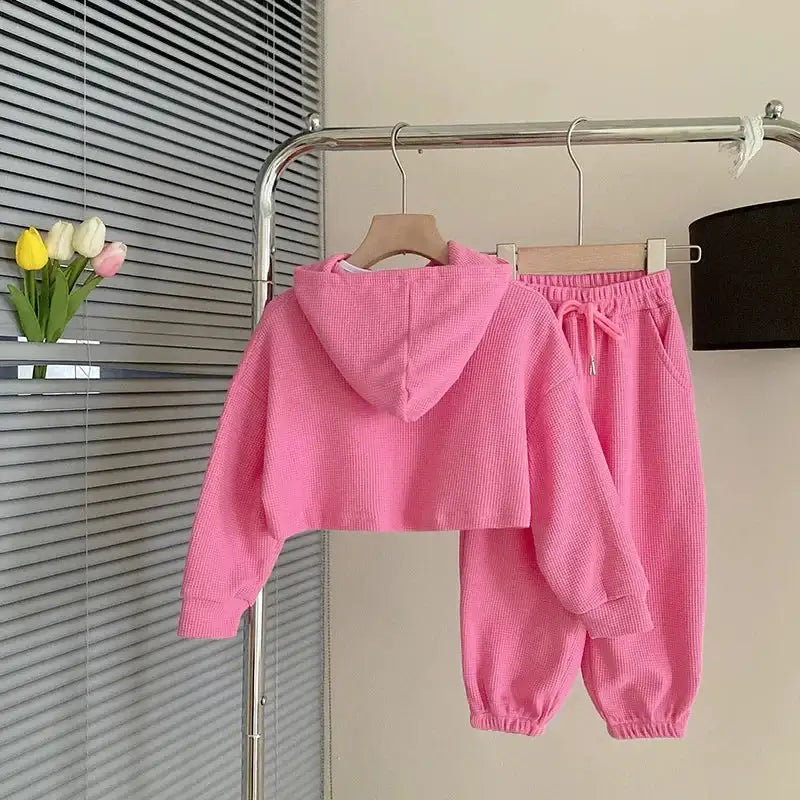 Autumn Baby Girl 3 Pieces Clothes Set Children Long Sleeve Letter Pullover + Sleeveless Top + Sport Pant Suit Girls Tracksuit - Lootquake