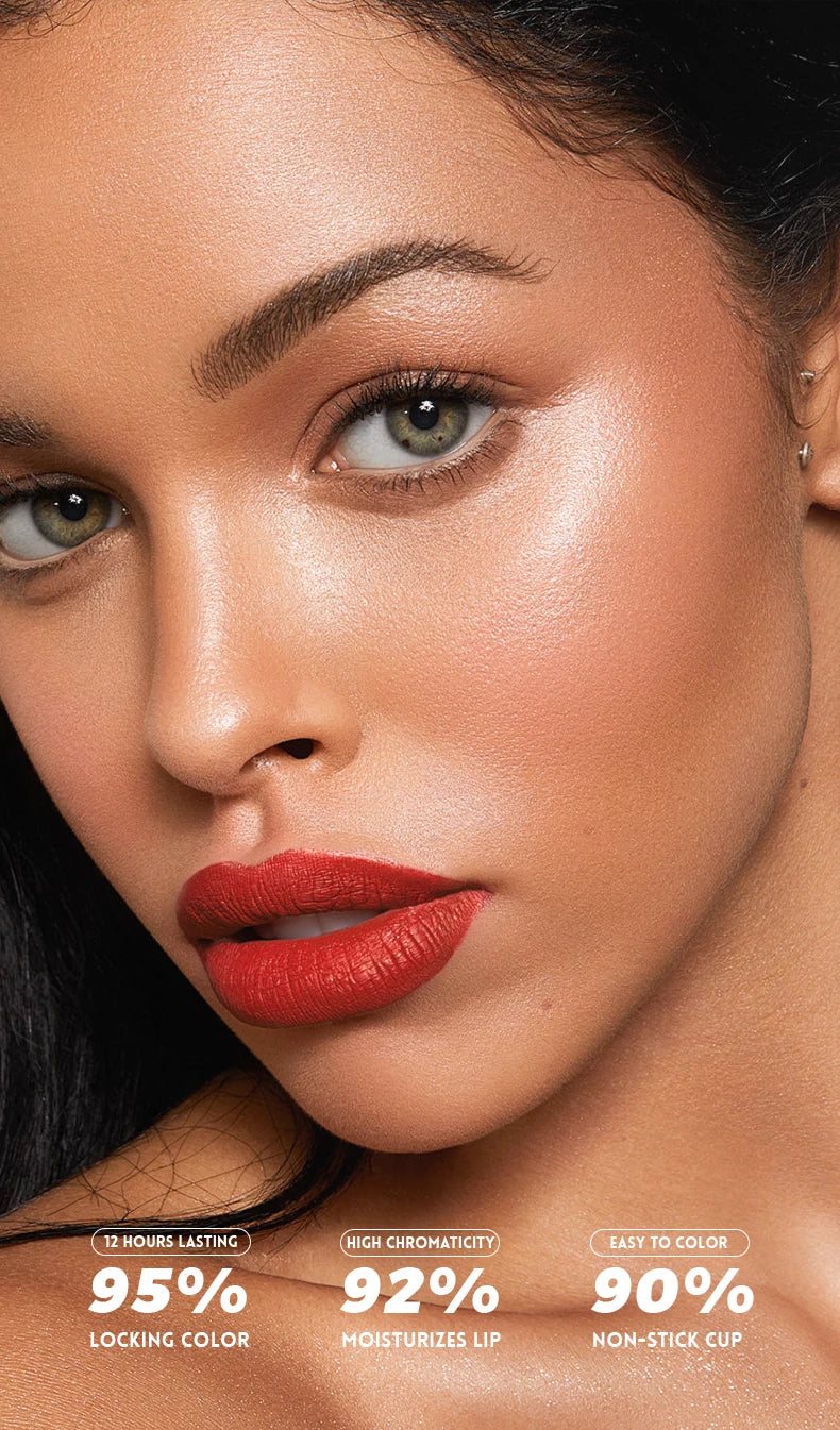 Rouge à lèvres de luxe - Hydratation intense, imperméable, antiadhésif - Couleur longue tenue et résistante à la décoloration