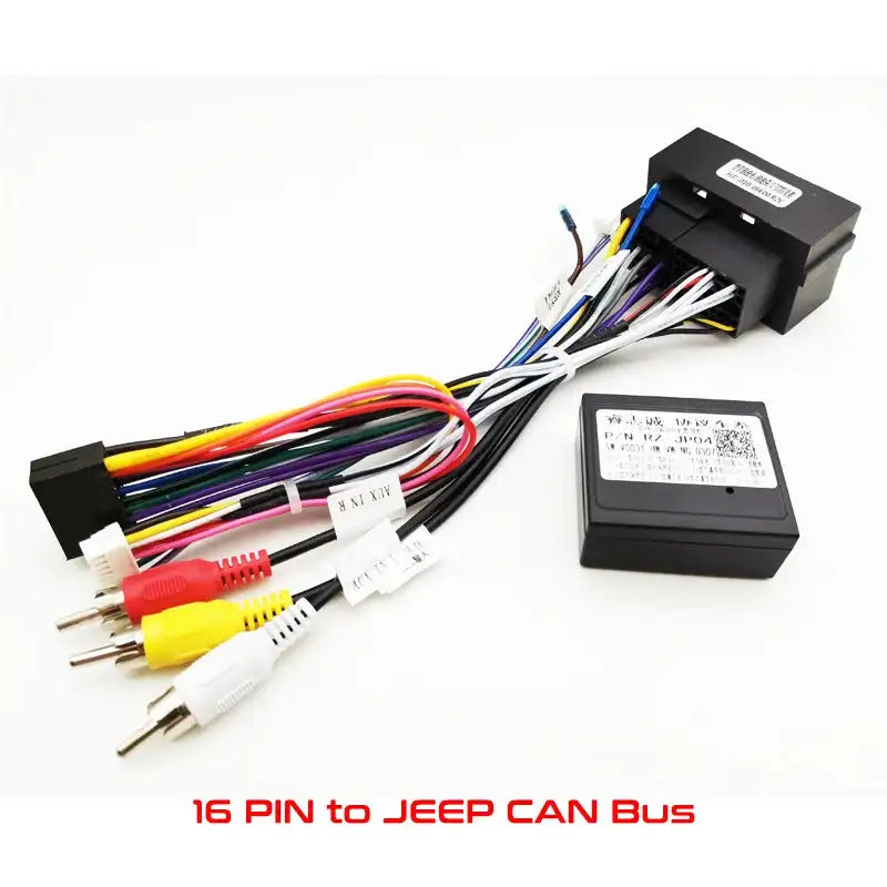 Car Radio Harness Adapter CAN Bus Decoder RCA Connector 16Pin to 52 Pin Wiring Cable for Jeep Renegade Cherokee Compass Wrangler - Lootquake
