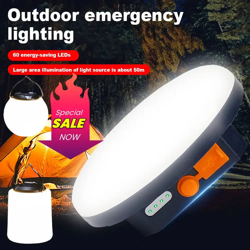 7200mAh Portable Emergency Night Market Light LED Tent Light Rechargeable Lantern Outdoor Camping Bulb Lamp Flashlight Home - Lootquake