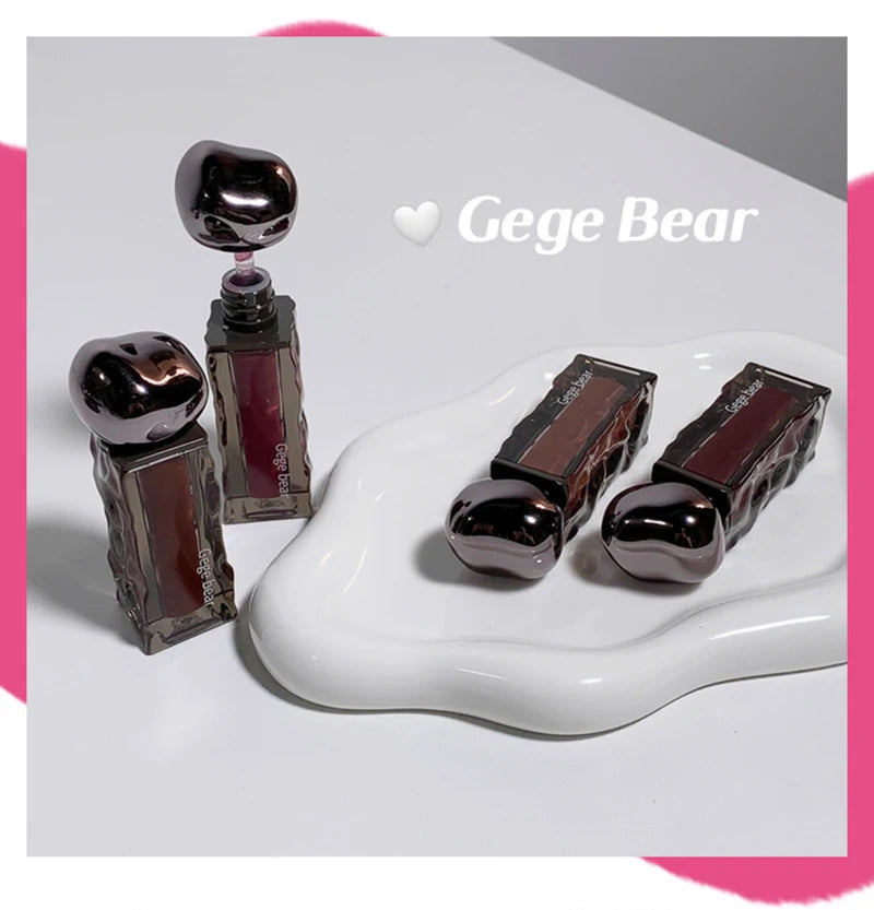 Brillo labial morado oscuro, ligero, duradero, transparente, hidratante, espejo, tinte labial rosa melocotón, taza antiadherente, lápiz labial líquido, maquillaje