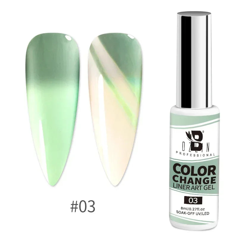 Esmalte de uñas en gel semipermanente, efecto espejo metálico, cromado, superbrillante, francés, UV LED, 5 ml, dorado y plateado.