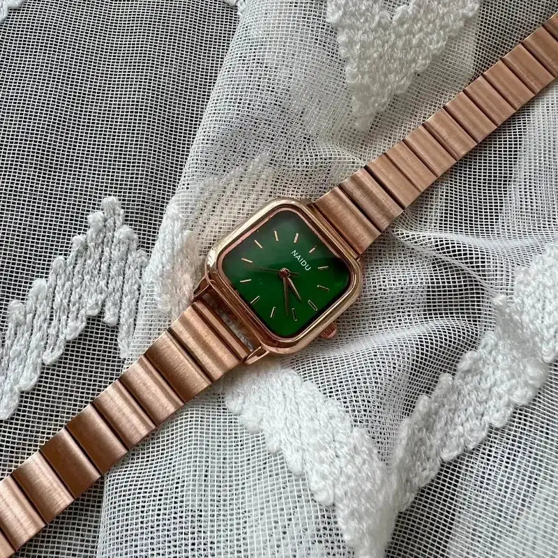 2024 Hot Brand Stainless Steel Strap Watch Women Luxury Gift Quartz Wristwatch Student Fashion Simple Square Quartz Watches - Lootquake