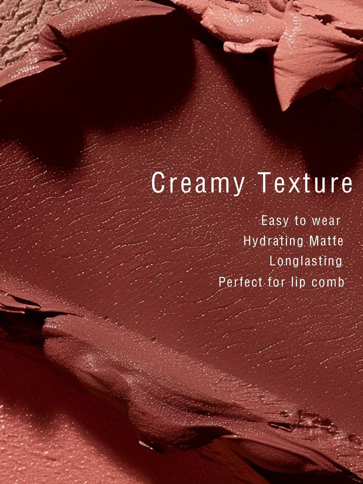 Rouge à lèvres mat soyeux Bare Matte Longue tenue Fini imperméable et brillant, Facile à colorer