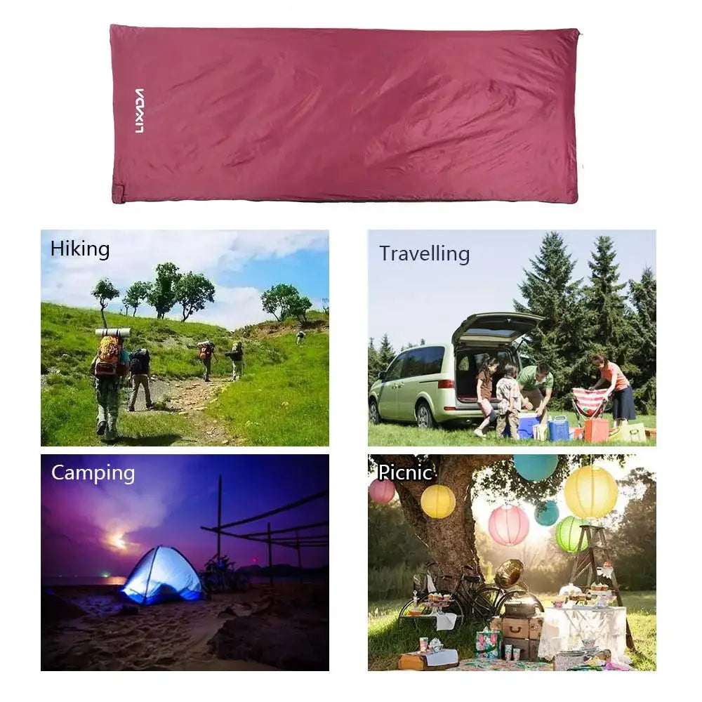 Lixada 190 * 75cm Outdoor Portable Envelope Sleeping Bag Camping Travel Hiking Multifunction Ultra-light 680g Backpacking - Lootquake