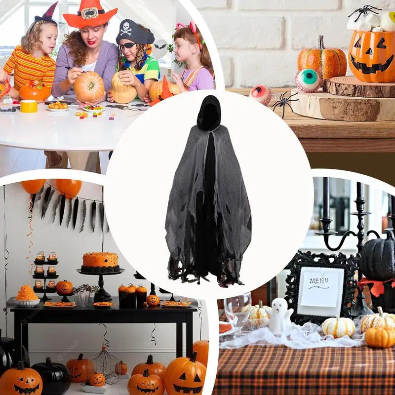Halloween Cape Unisex Halloween Ghost Dementors Cosplay Costume Horror Dress Up Cape Halloween Horror Costume Cloaks Props