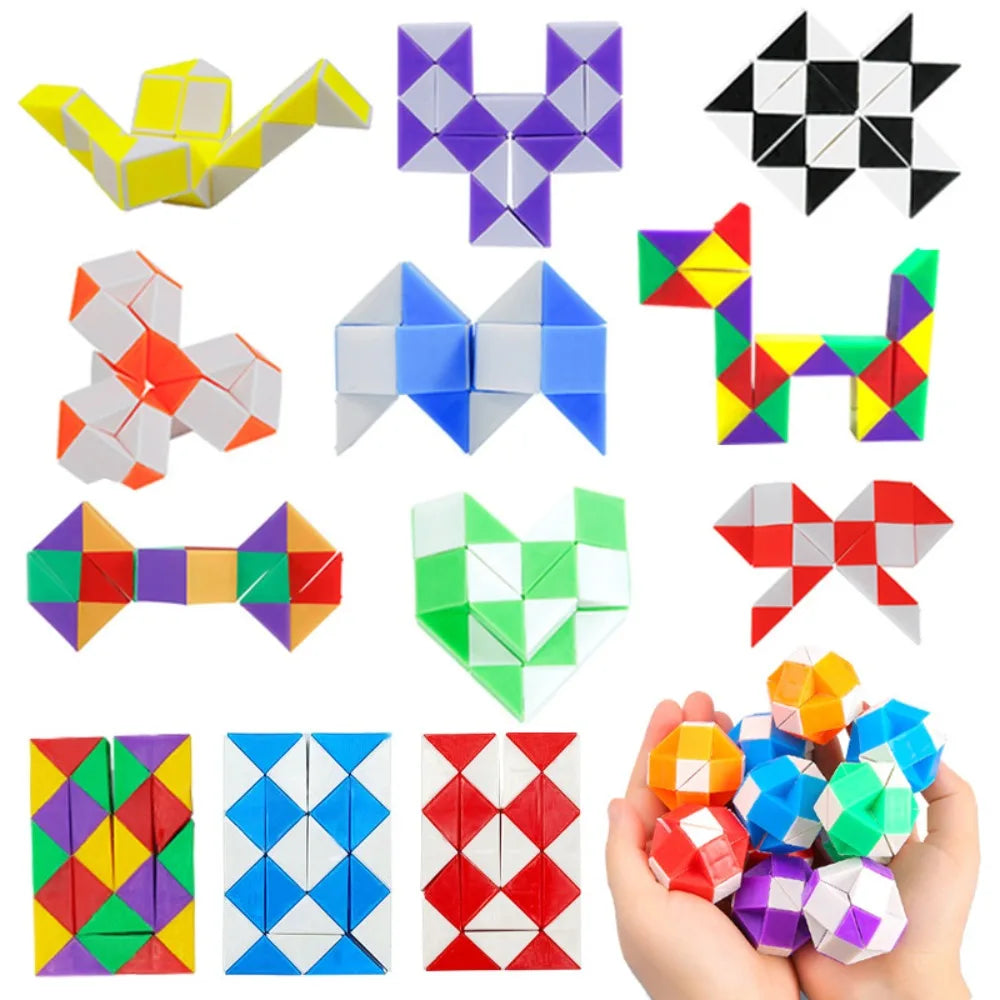 12/24/36 Pcs Fun 24-Segment Folding Variety Puzzle Kids Birthday Wedding Party Guest Gift Easter Pinata Filler New Year’s Gift - Lootquake