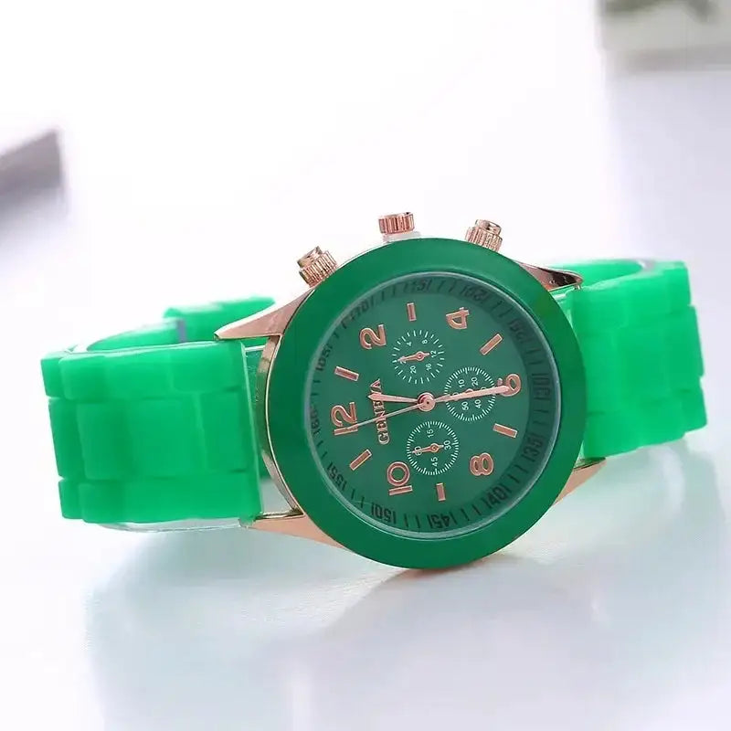 Watch Hot Sales Geneva Brand Silicone Women Watch Ladies Fashion Dress Quartz Wristwatch Female Watch Montre Relogio Feminino - Lootquake
