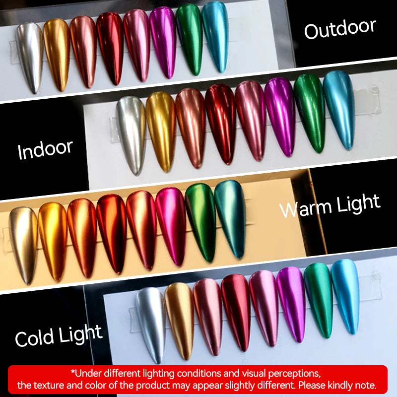 LILYCUTE 7ML Super Bright Gold Metallic Nail Polish No Need Lamp Quick Dry French Style Glass Bottle Manicure Nail Art Varnish