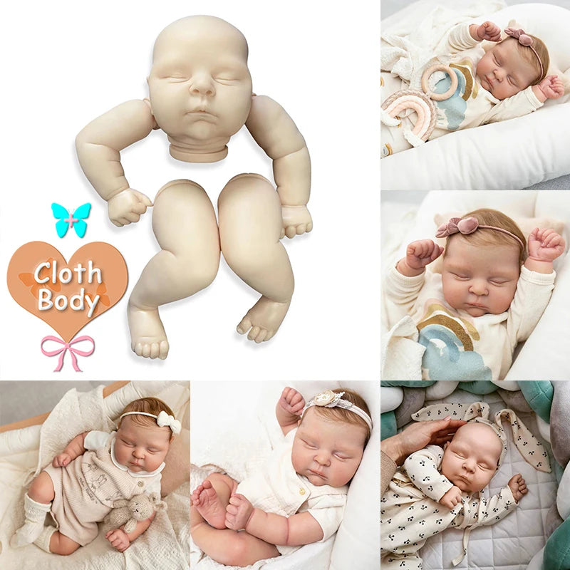 21inch Reborn Doll Kit Peaches Soft Touch Fresh Color Unfinished Unpainted DIY Reborn Doll Parts Muñeca Kit Bebe Reborn - Lootquake