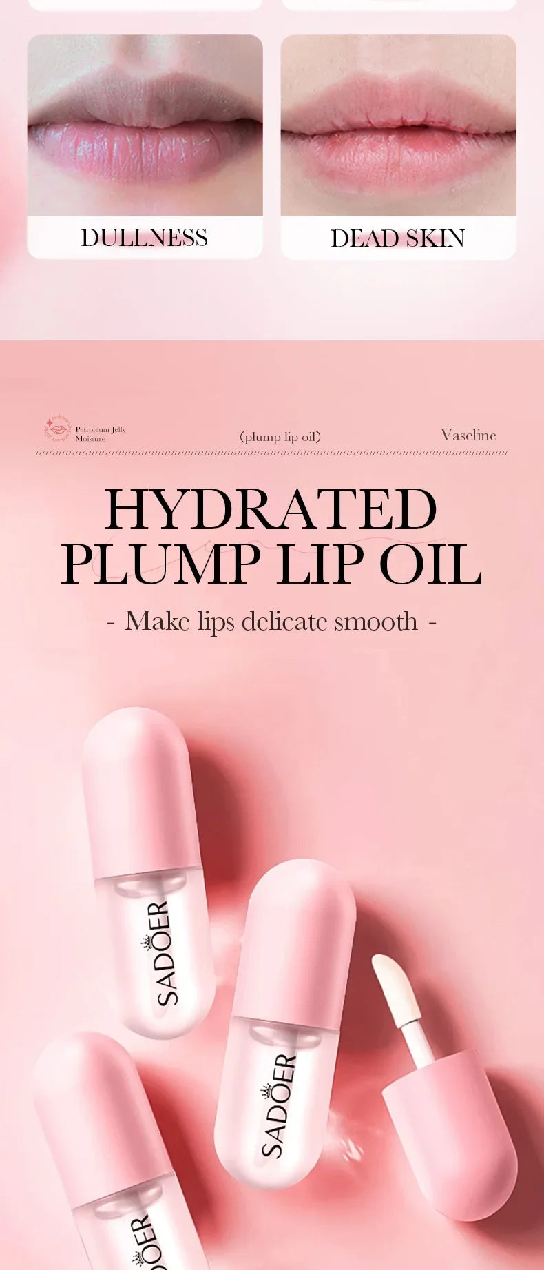 Huile essentielle repulpante pour les lèvres Soin des lèvres instantané et sexy Nourrissant Antirides Hydratant Brillant à lèvres repulpant ultime Sérum Cosmétiques