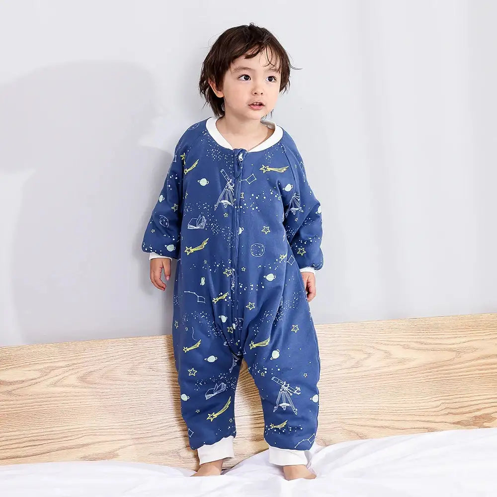 Saco de dormir para bebé con estampado de flores, pijama para caminar y jugar, 2,5 tog de grosor, para invierno, para mantener el calor, de 1 a 4 años