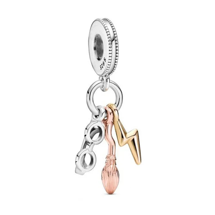 MINISO Charms Beads 925 Sterling Silver For 925 Original Harry 3mm Potter Bracelets Women Pendant DIY Jewelry Make Gifts - Lootquake