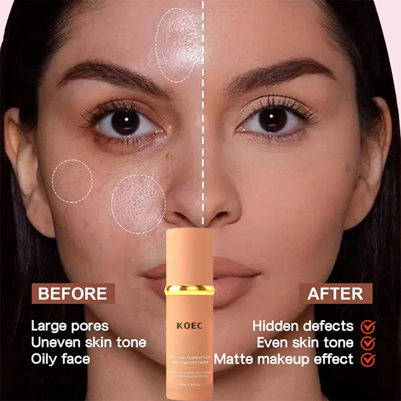 Fond de teint bionique 4 en 1, anti-cernes liquide, hydratant, couvrance totale, longue tenue, waterproof, spectre SPF50+, imite les couleurs