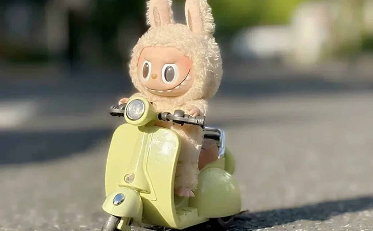 Labubu Accessories Labubu Have A Seat Toy - Labubu Scooter with LED Lights & Music Cute Desk Decor for Labubu Doll Collectors