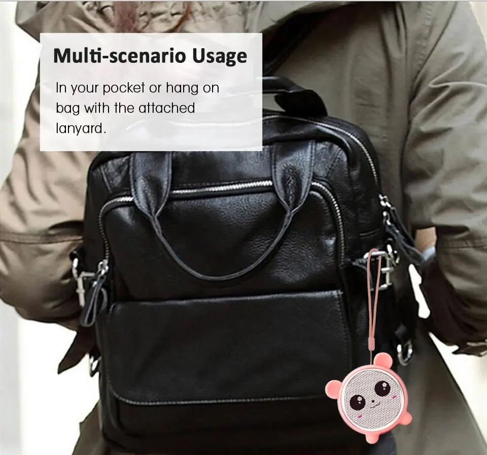 Enceinte Bluetooth sans fil pour animaux, mini haut-parleurs Hi-Fi, son TWS, pour l'extérieur ou le bureau, maison, bébé panda