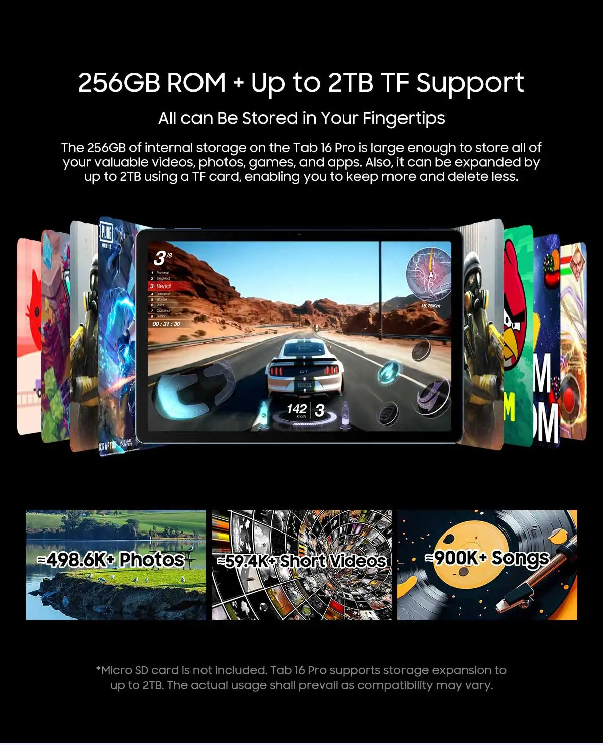 Tablette PC Blackview Tab 16 Pro 11'' FHD+ T616 Octa Core 24 Go (8+16) RAM 256 Go ROM 7700 mAh 4G Tablettes Android 14