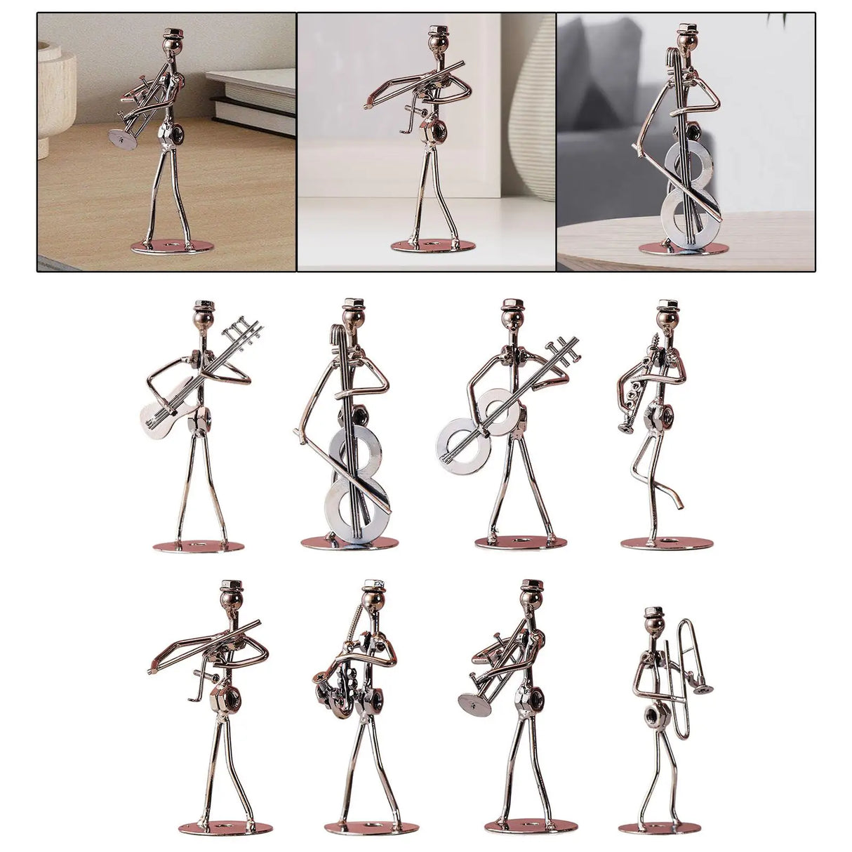 Musical Man Statue Musician Tabletop Figurine for Tabletop Spring Office