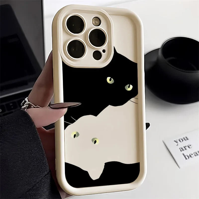 Funda divertida y adorable de gato para iPhone