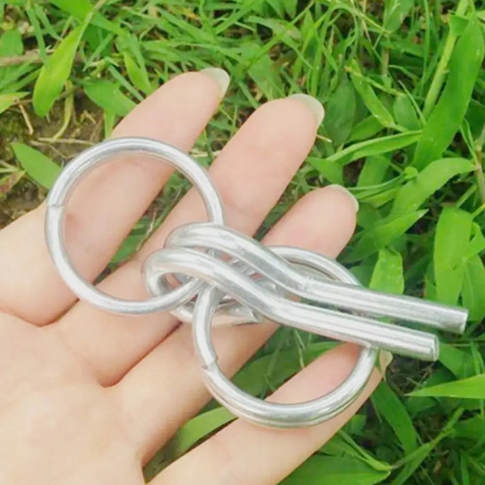 2Pcs Awning Tent Poles Nail Rings with 3.2CM Double Needle Metal Pins for Outdoor Camping Hiking Fishing Travel Tent Accessories - Lootquake