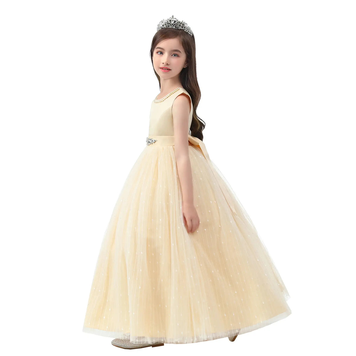 New Princess dress Large children's long dress Girl piano performance dress Festival party dress - Lootquake