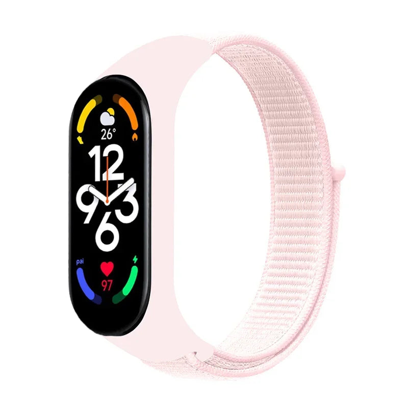 Bracelet de rechange en nylon pour montre connectée Xiaomi Mi Band 7/6/5/3/4, compatible NFC