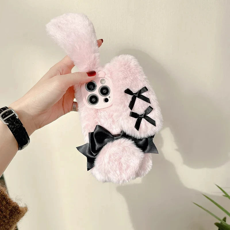 Kawaii Maid Bunny Plush Phone Case