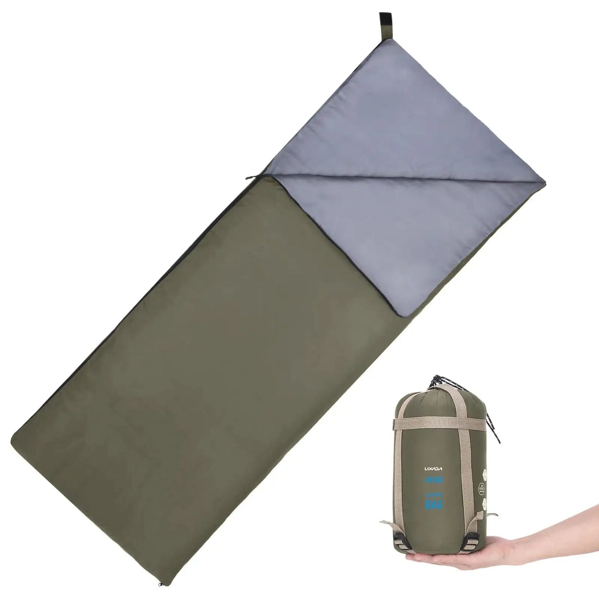 Lixada 190 * 75cm Outdoor Portable Envelope Sleeping Bag Camping Travel Hiking Multifunction Ultra-light 680g Backpacking - Lootquake