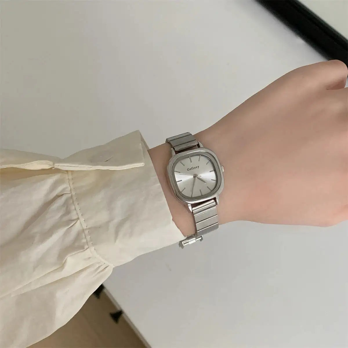2024 Hot Brand Stainless Steel Strap Watch Women Luxury Gift Quartz Wristwatch Student Fashion Simple Square Quartz Watches - Lootquake