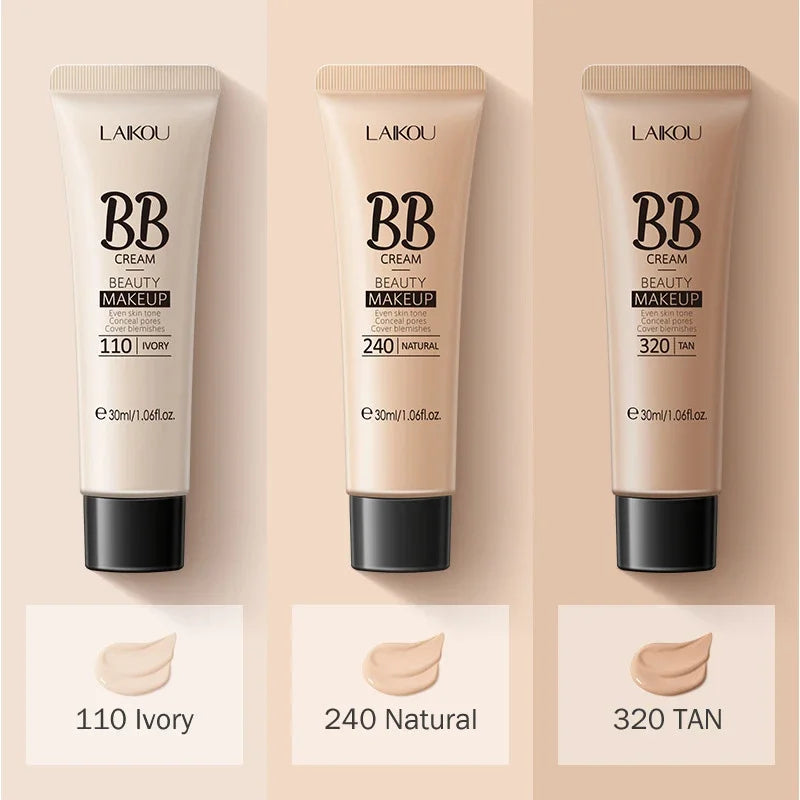 Crema BB correctora, blanqueadora, iluminadora, base de maquillaje, 18 horas de duración, resistente al agua, hidratante, cosmética coreana, 1 unidad