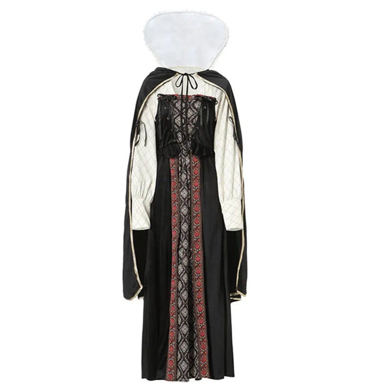 Halloween European Royal Retro Court King Queen Couple Cosplay Costume Christmas Medieval Renaissance Aristocratic Fancy Gown