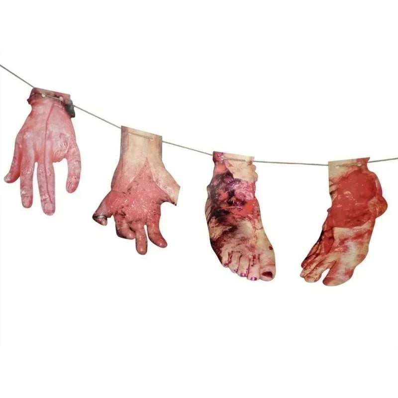 Halloween Decoration Horror House Bloody Weapons Garland Banner Halloween Bar Club Zombie Vampire Party Decorations Supplies