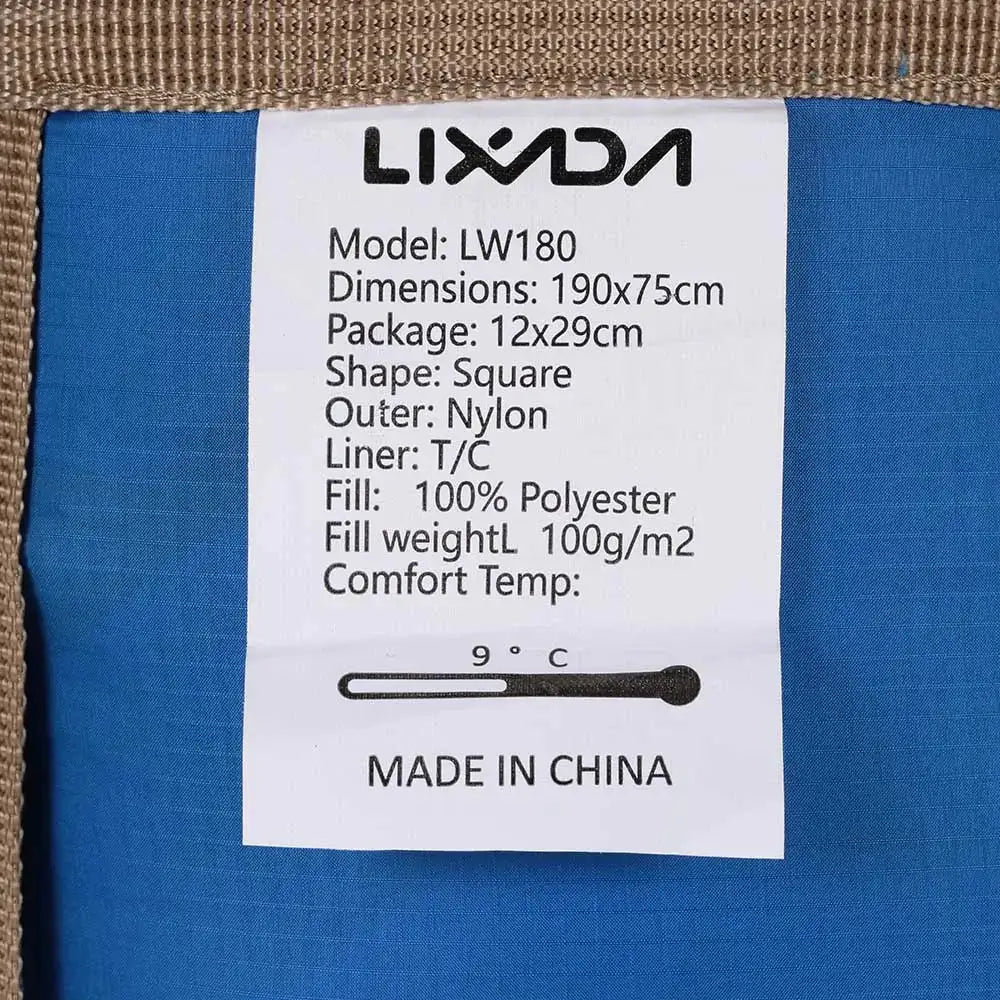 Saco de dormir portátil para exteriores Lixada de 190 x 75 cm, para acampar, viajar, senderismo, multifunción, ultraligero, 680 g, para mochileros.