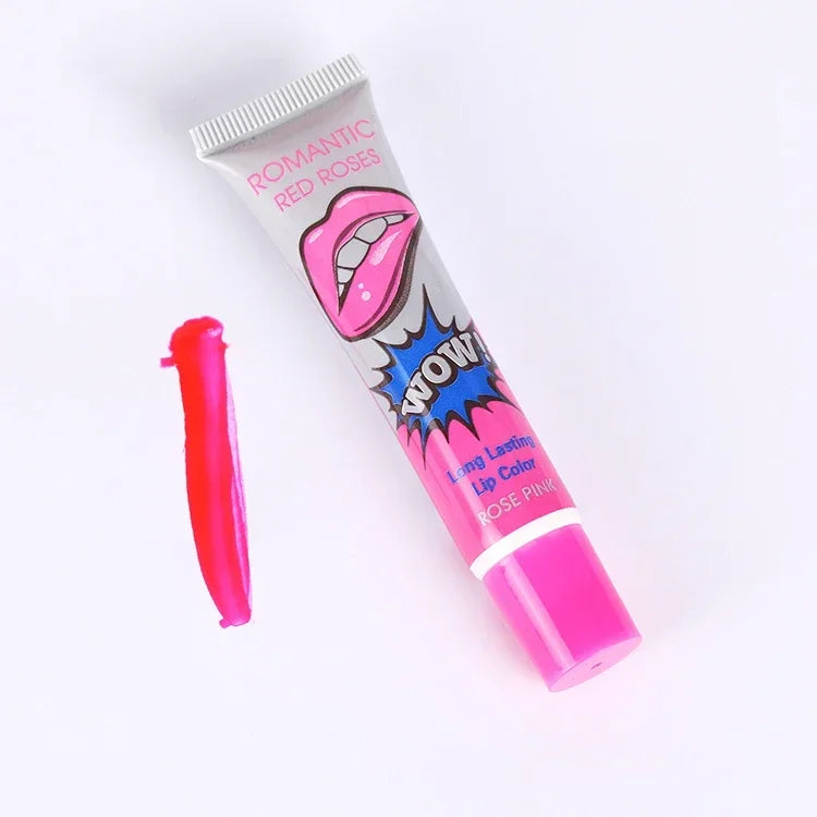 Romantic Bear 6 Colors Peel Off Lipstick Magic Matte Sexy Red Make up Long-lasting Lip Gloss Beauty Wow Impermeavel Lip Stick