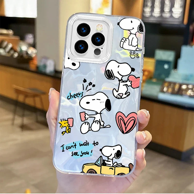New Snoopy Dog Cute Cartoon Gradient Phone Case