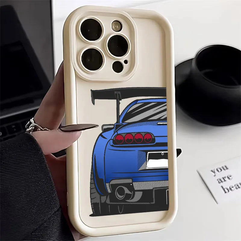 Funda para teléfono con diseño de coche masculino JDM de Tokio