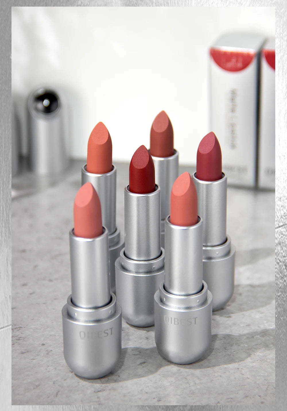 High Quality Professional Lipsticks Nude Matte Lipstick Long Lasting Moisturizing Makeup Sexy Red Lipgloss Tint Lips Cosmetics