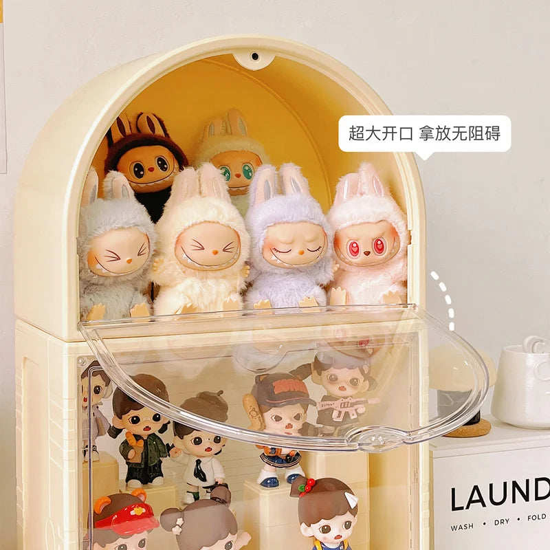 Labubu Display Box Cabinet Box Dustproof And Moisture-Proof Blind Box Toy Doll Display Stand Transparent Acrylic Storage Box
