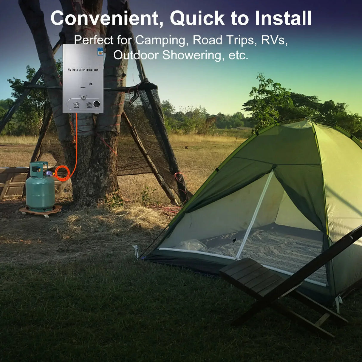 Chauffe-eau à gaz GPL VEVOR 6L 8L 10L 12L 16L 18L Chauffe-eau à gaz GPL instantané domestique sans réservoir au propane Chauffe-eau à gaz sans réservoir