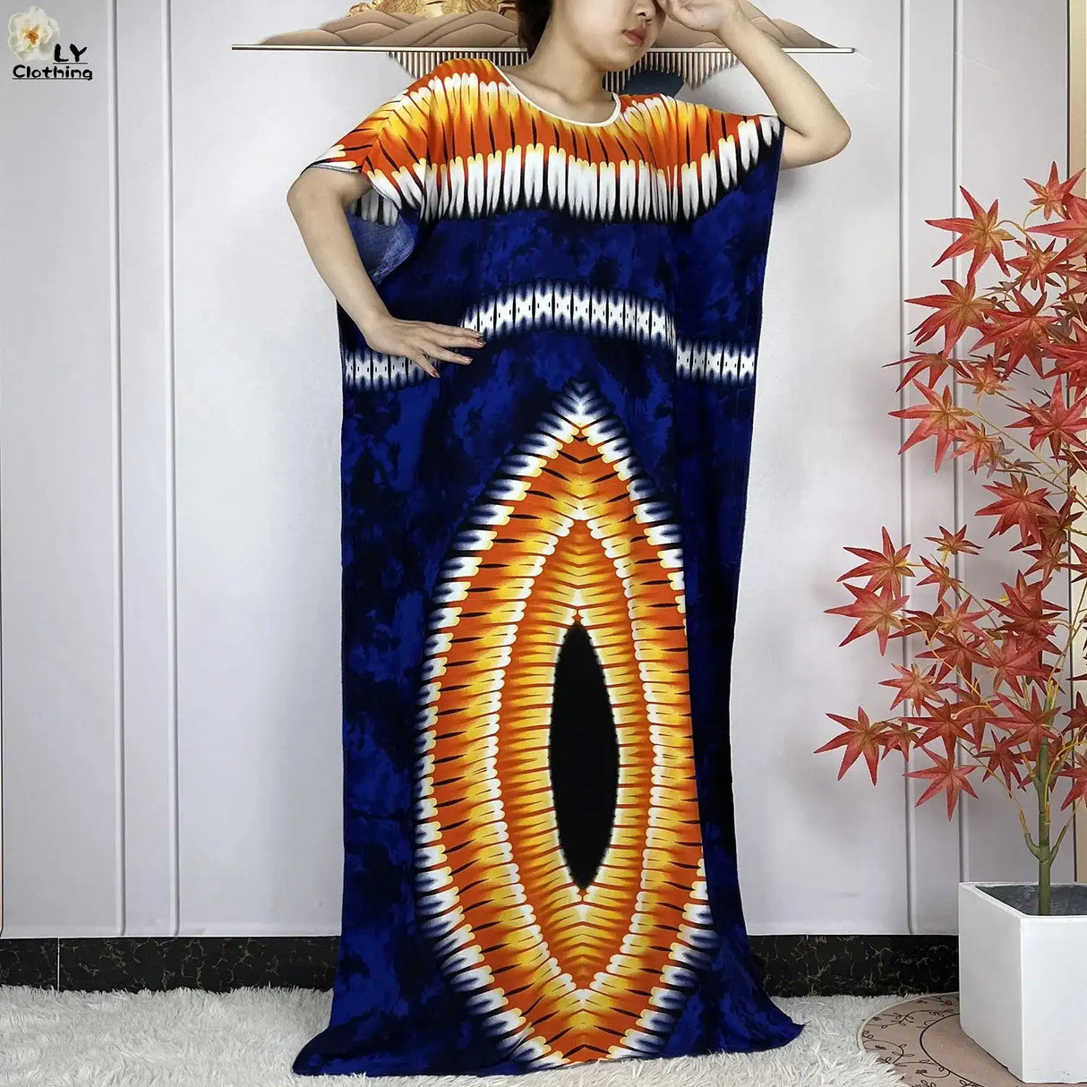 2024 Latest Muslim Sets Women Clothing Cotton Floral Loose Dashiki Long Dress African Abaya Dubai Traditional Islamic Clothing